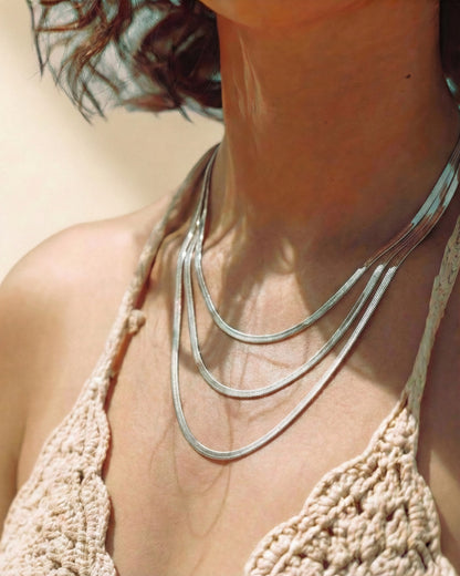 3-Layer Herringbone Necklace Waterproof