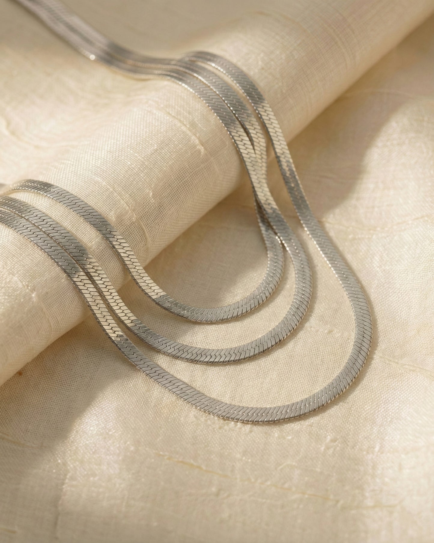 3-Layer Herringbone Necklace Waterproof