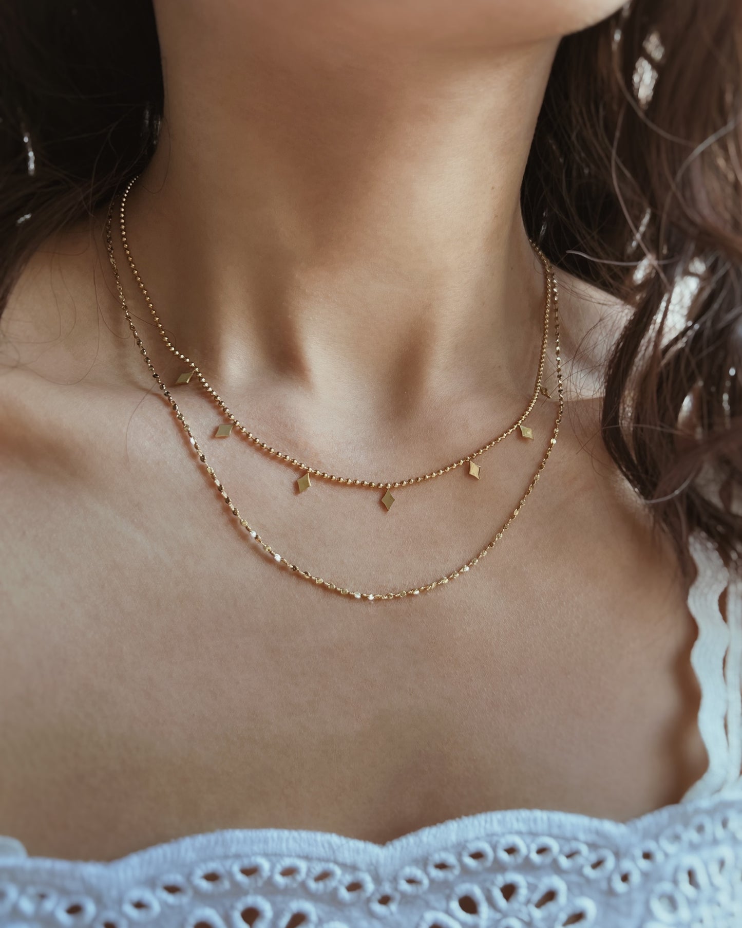 Double Layer Kite Charm Necklace Waterproof