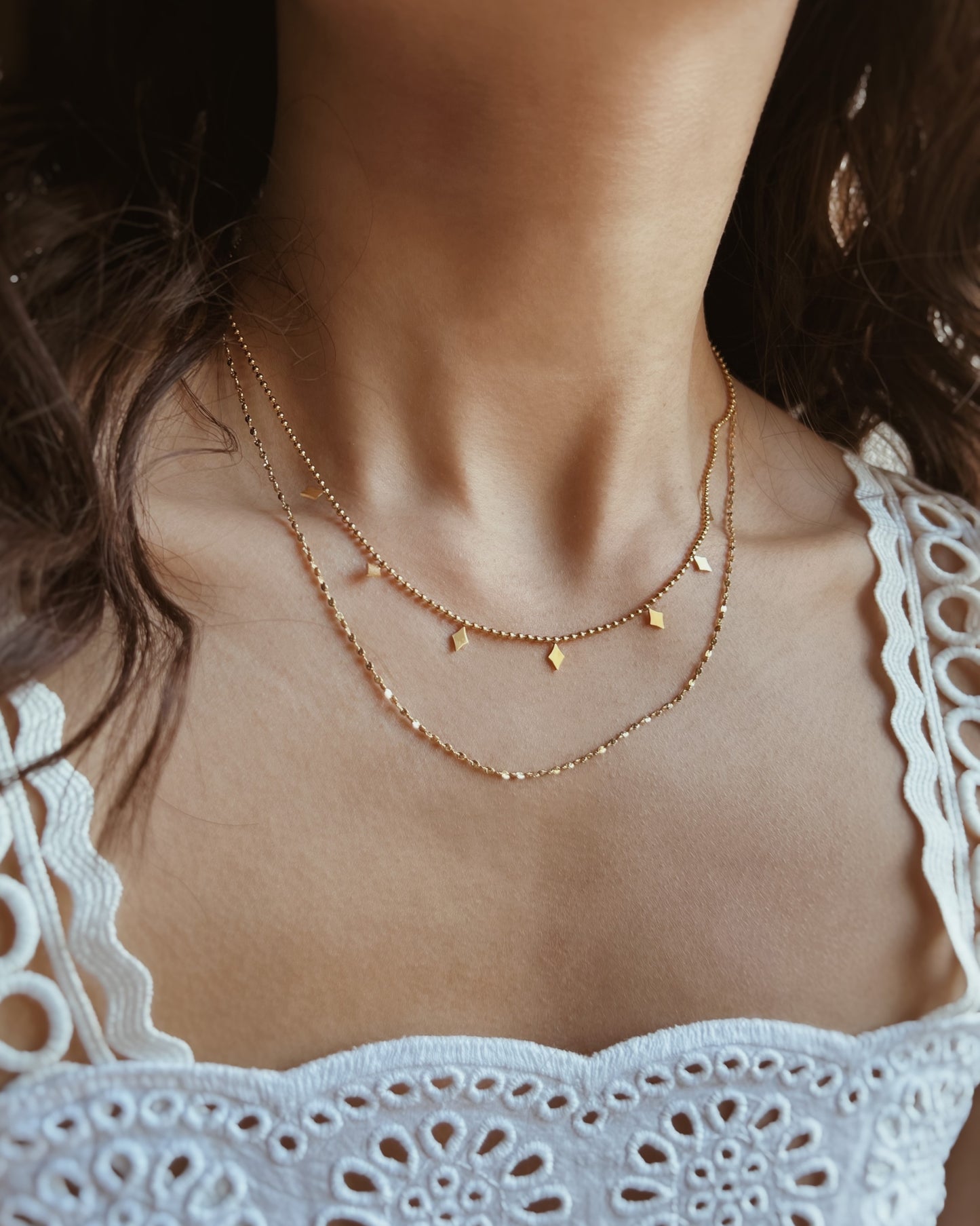 Double Layer Kite Charm Necklace Waterproof