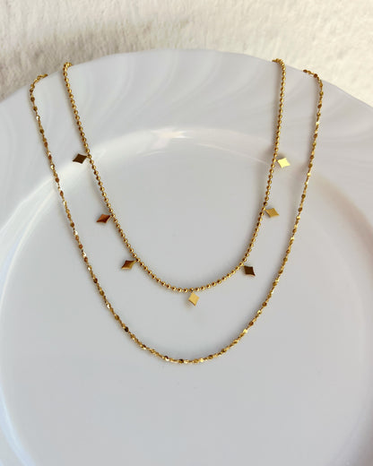 Double Layer Kite Charm Necklace Waterproof