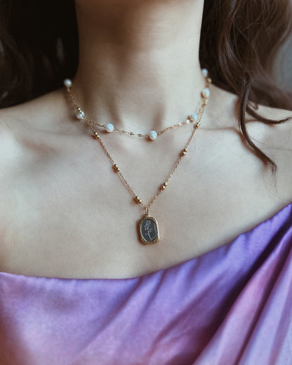 Freshwater Pearl Station Necklace Waterproof
