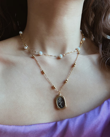 Freshwater Pearl Station Necklace Waterproof