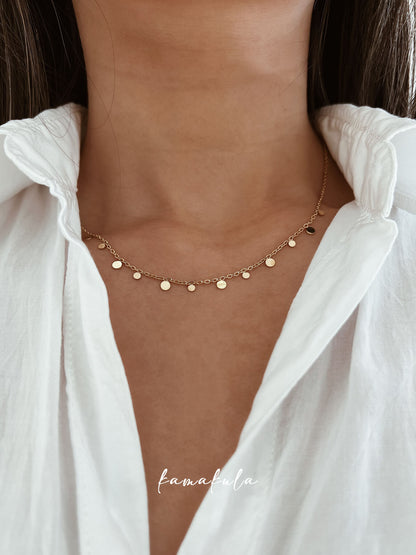 Petite Disc Charm Necklace