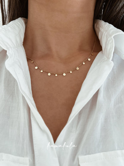 Petite Disc Charm Necklace