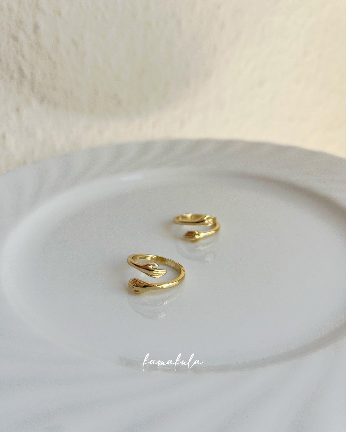 Open Hand Hug Ring