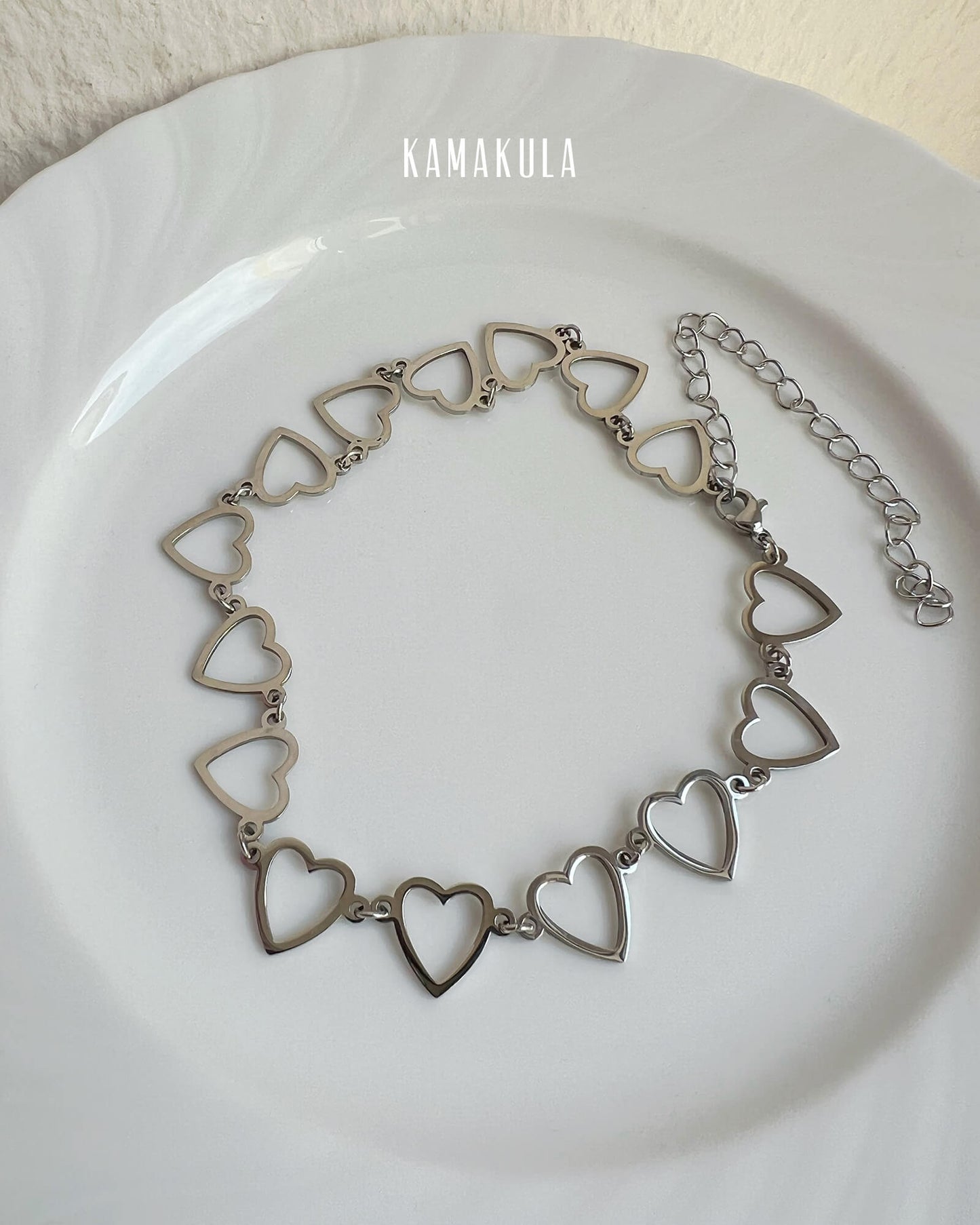 Open Heart Choker Necklace