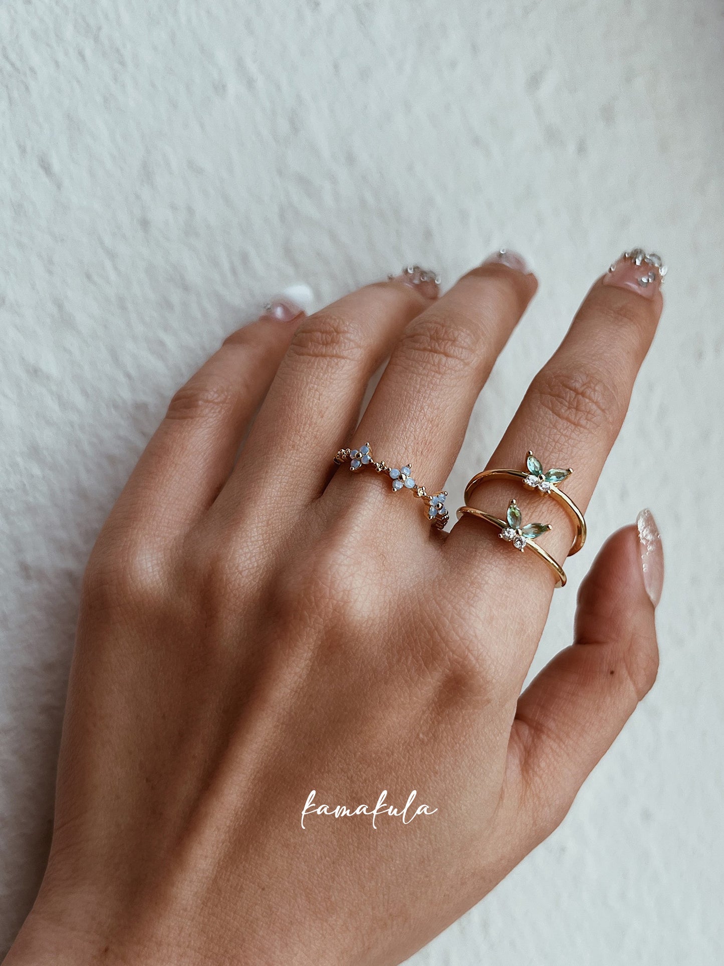 Petite Butterfly Crystal Ring