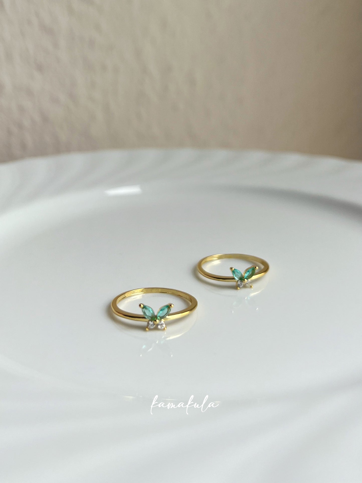 Petite Butterfly Crystal Ring