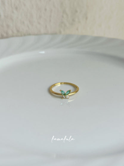Petite Butterfly Crystal Ring