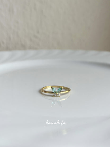 Petite Butterfly Crystal Ring