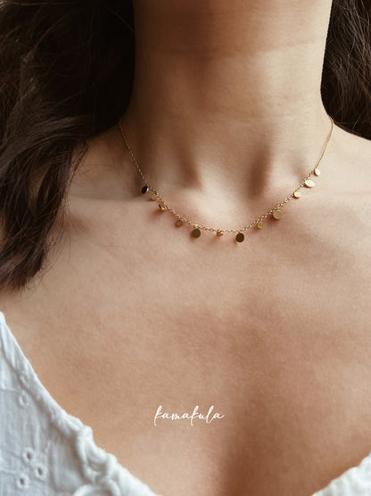 Petite Disc Charm Necklace