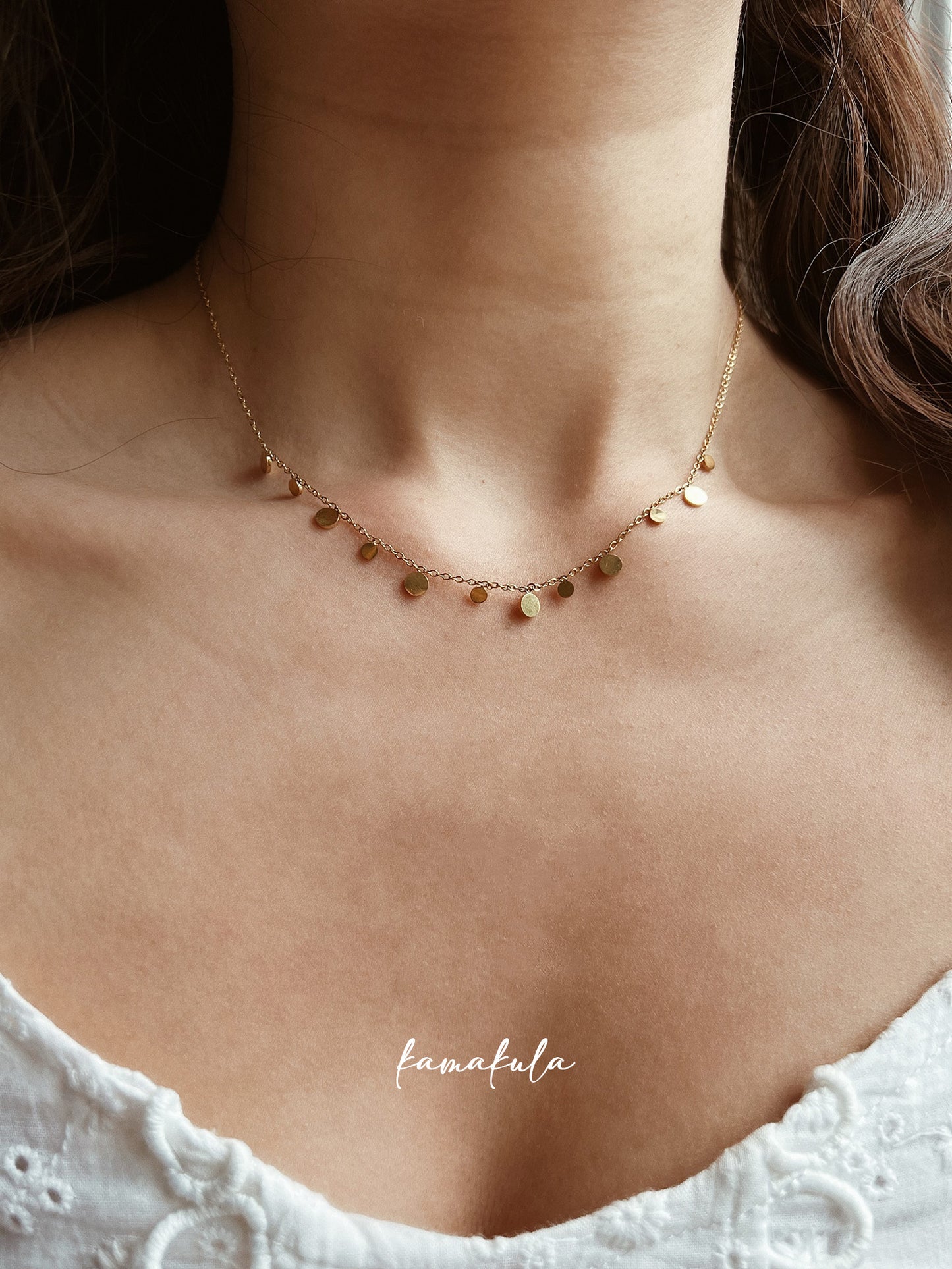 Petite Disc Charm Necklace