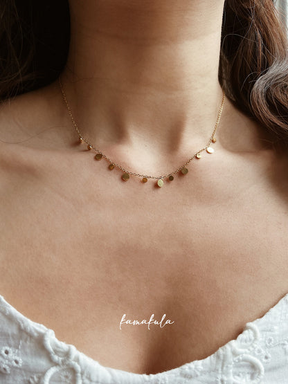 Petite Disc Charm Necklace
