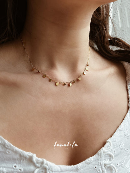 Petite Disc Charm Necklace