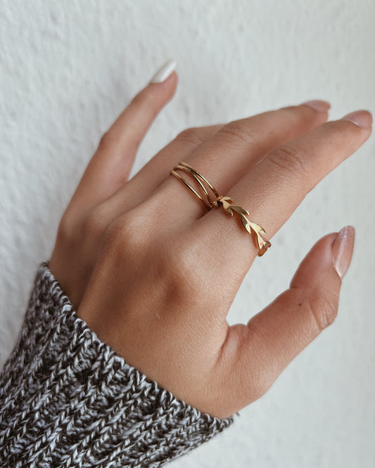 Lorbeerblatt-Ring Wasserdicht