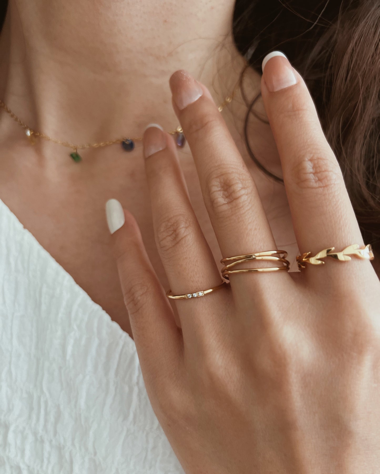 Thin Multi-Band Wire Ring Waterproof