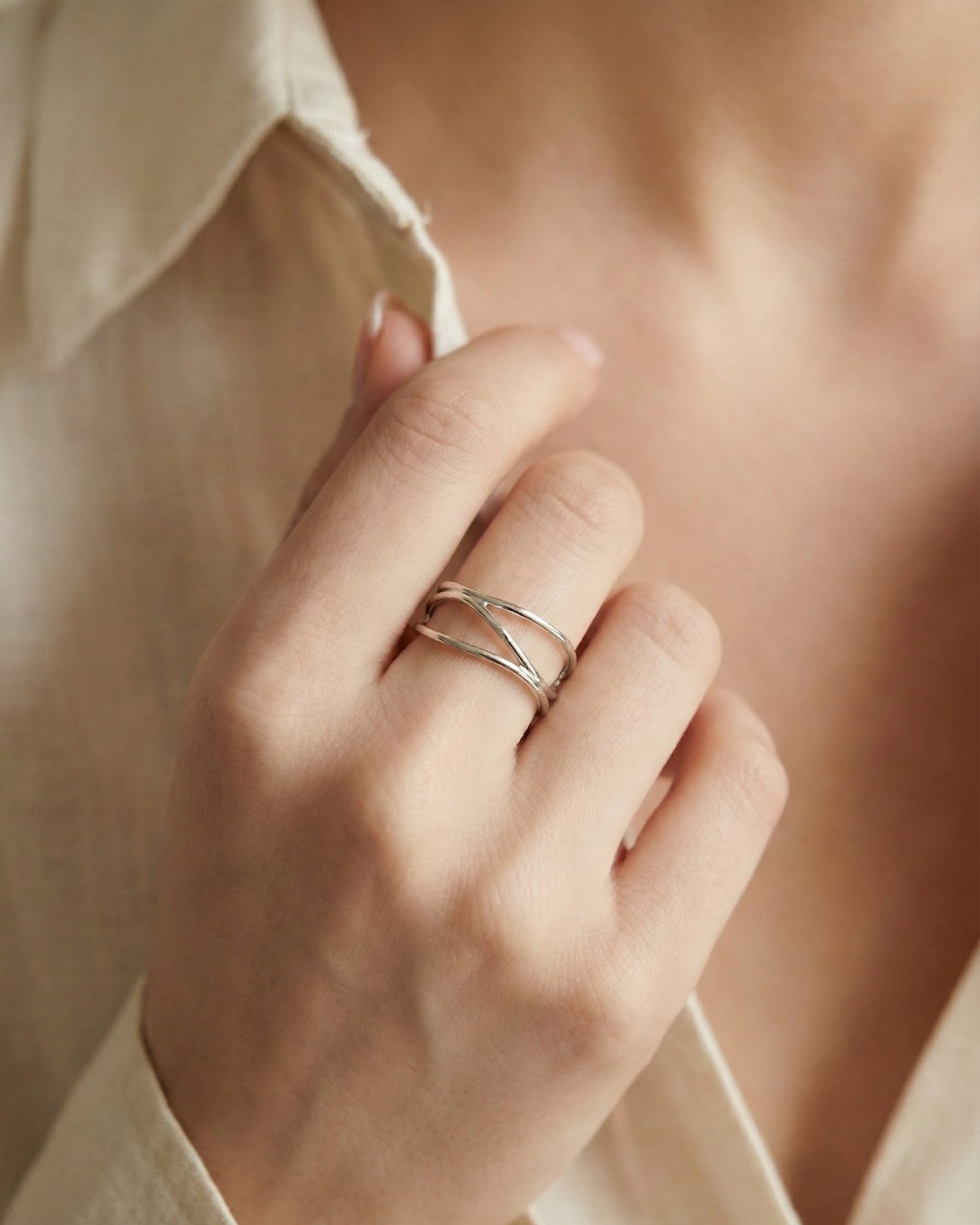 Thin Multi-Band Wire Ring Waterproof