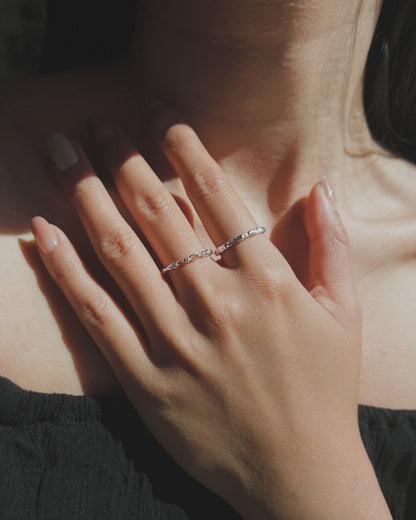 Knotted Cord Ring 925 Silver