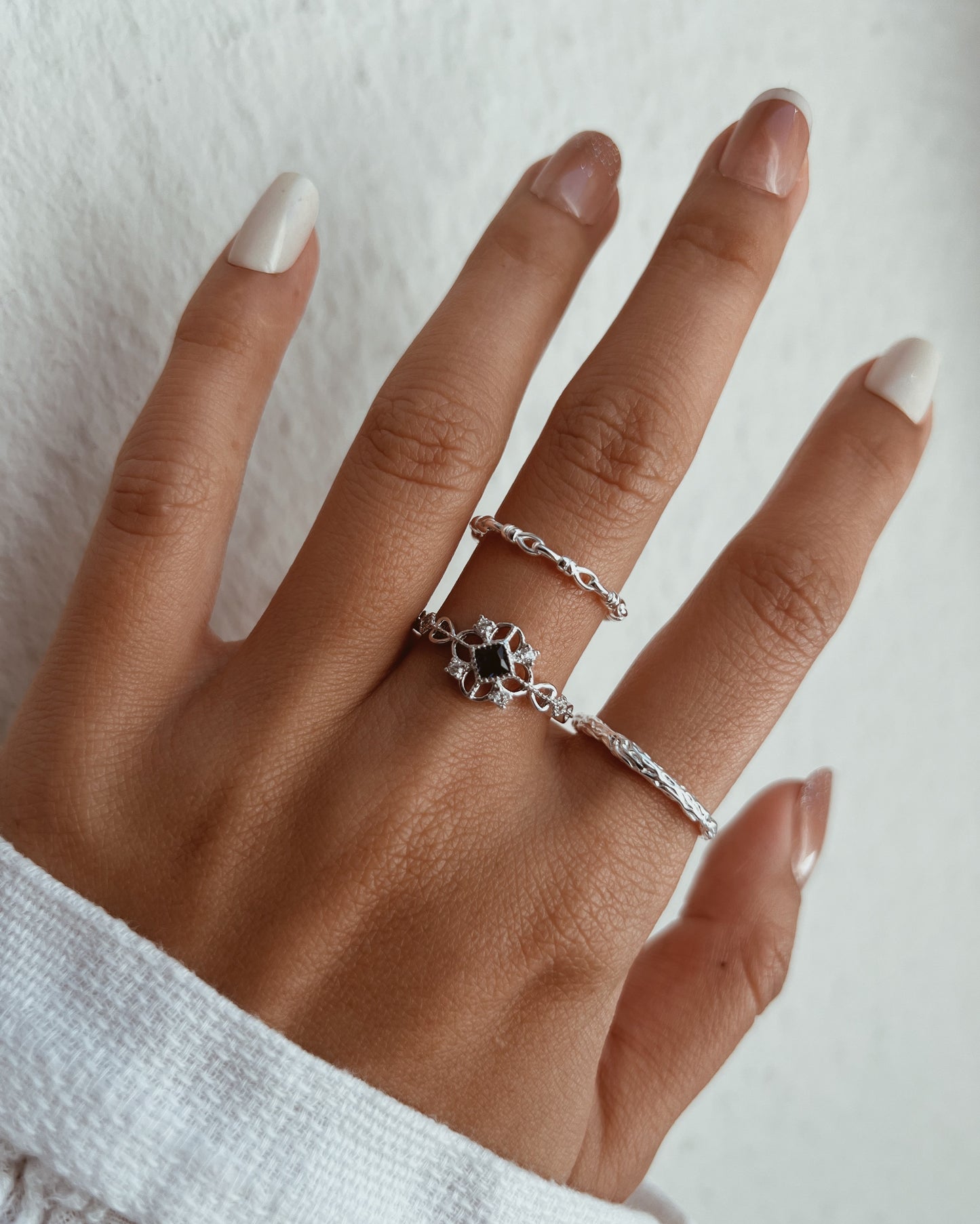 Knotted Cord Ring 925 Silver