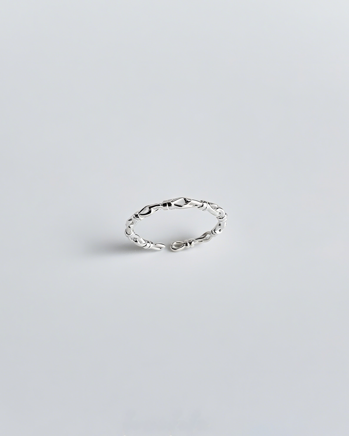 Knotted Cord Ring 925 Silver