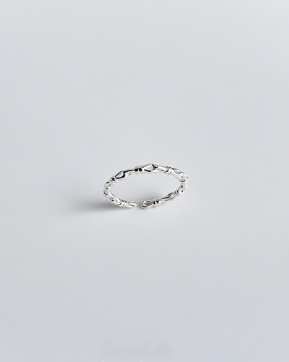 Knotted Cord Ring 925 Silver