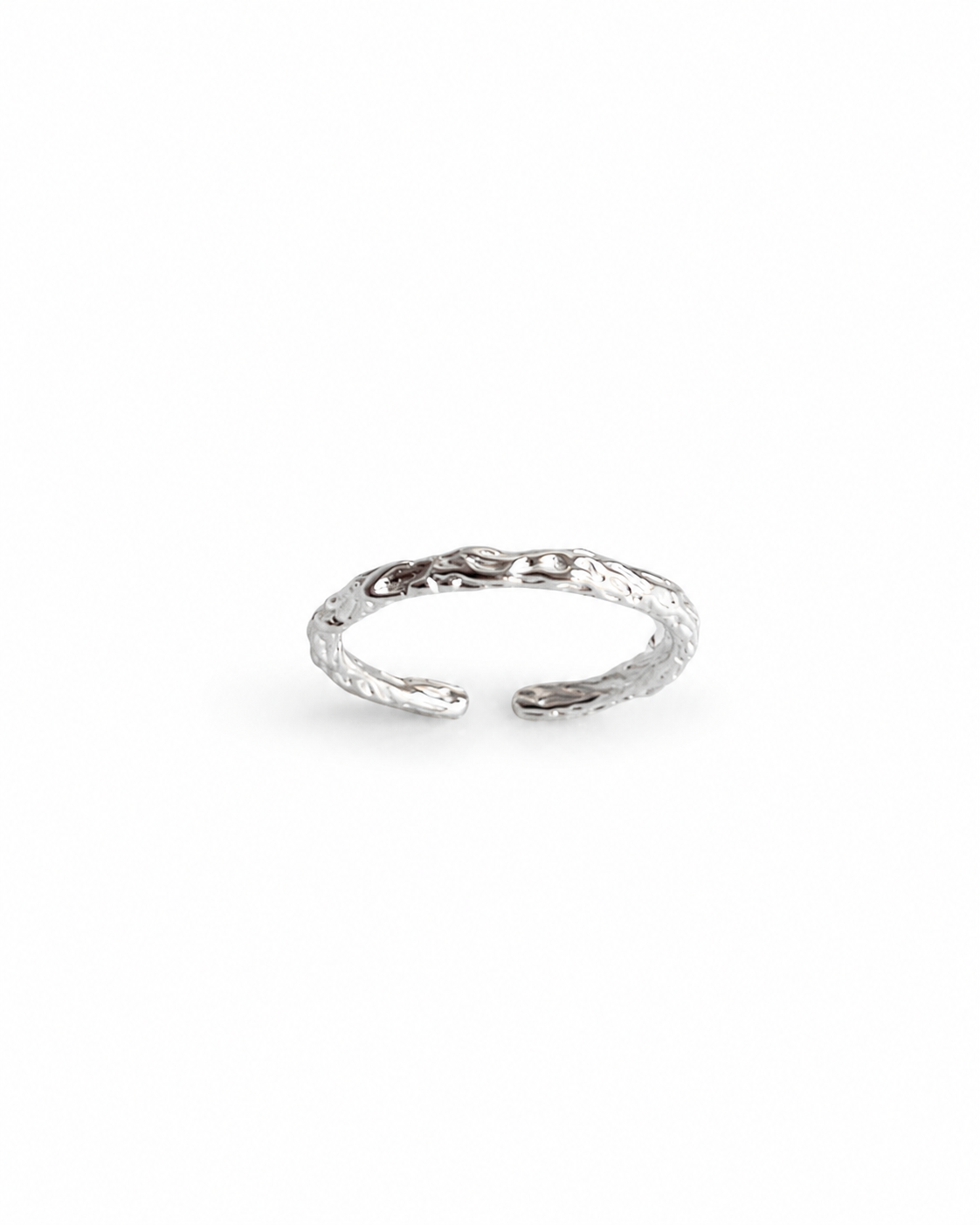 Textured Twig Ring 925 Silver