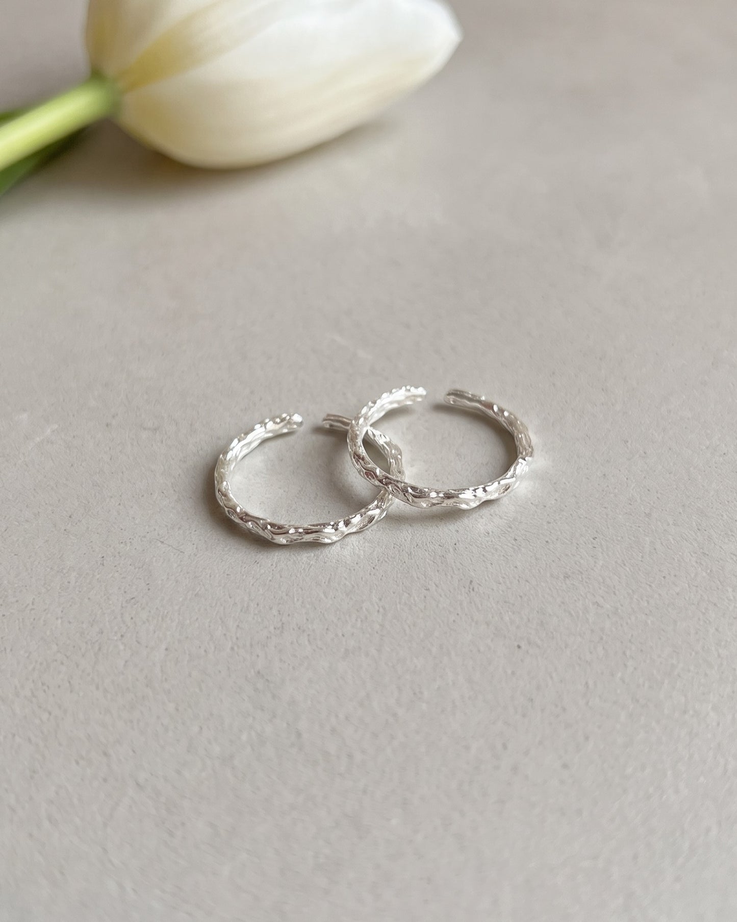 Textured Twig Ring 925 Silver