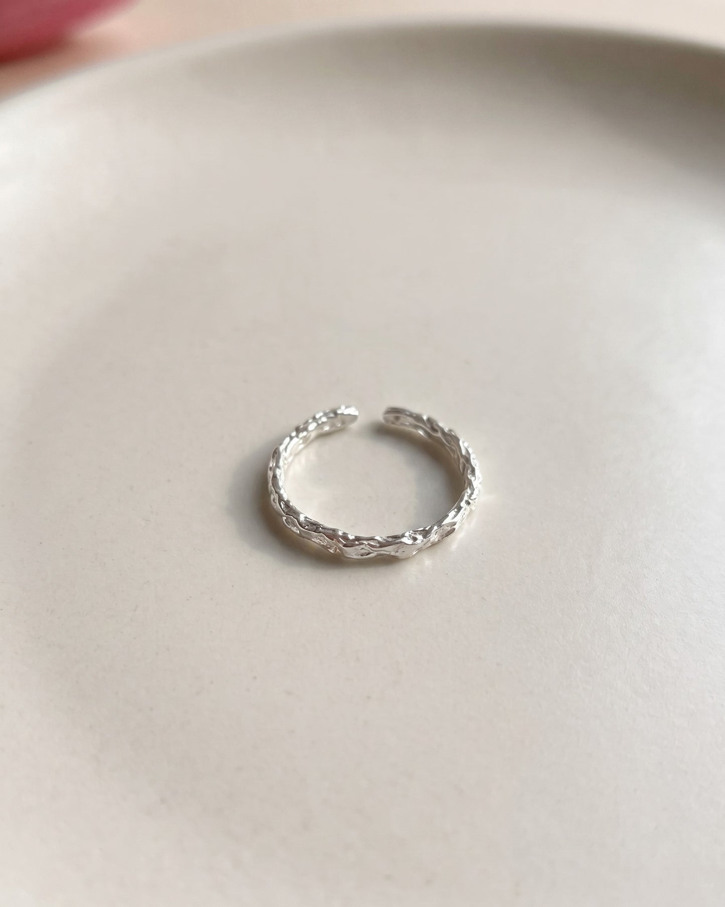 Textured Twig Ring 925 Silver