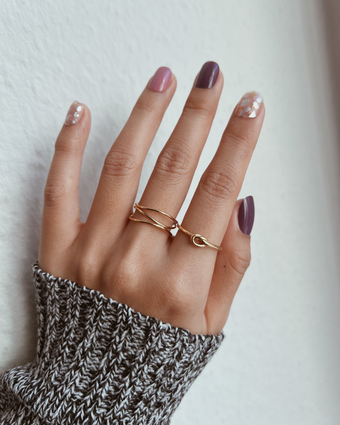 Minimal Love Knot Ring Waterproof