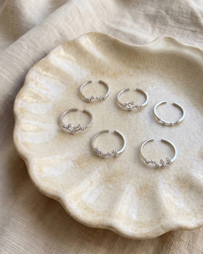 Zodiac Constellation Ring 925 Silver