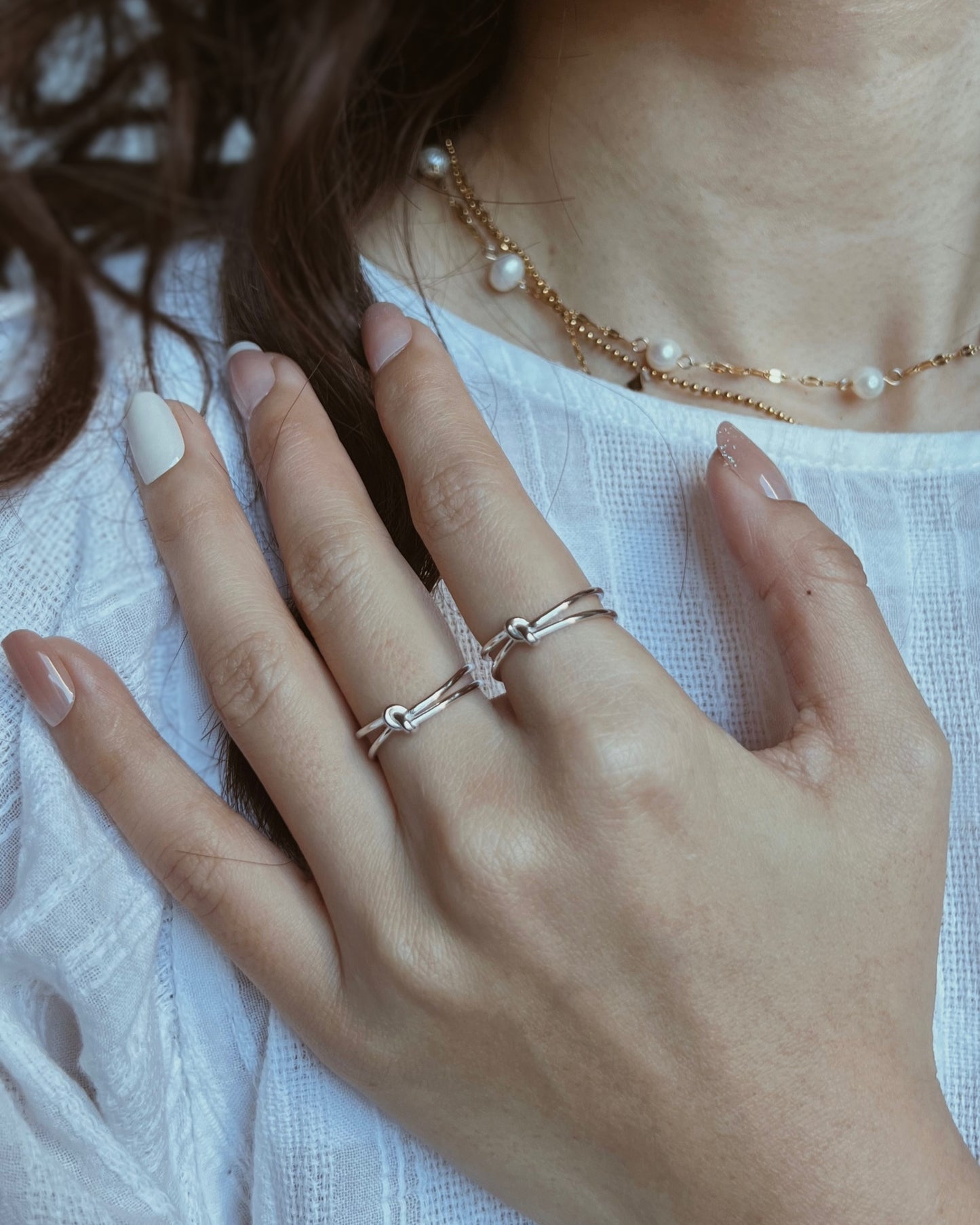 Open Love Knot Ring 925 Silver