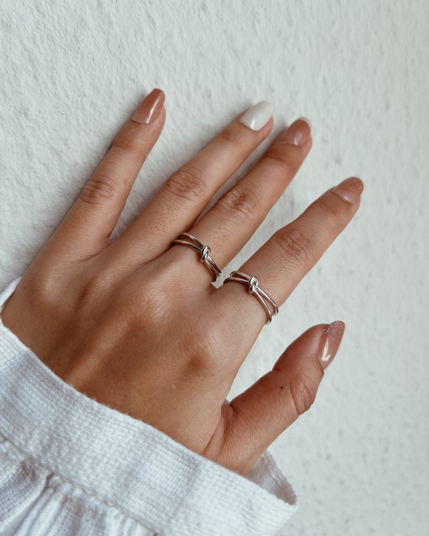 Open Love Knot Ring 925 Silver
