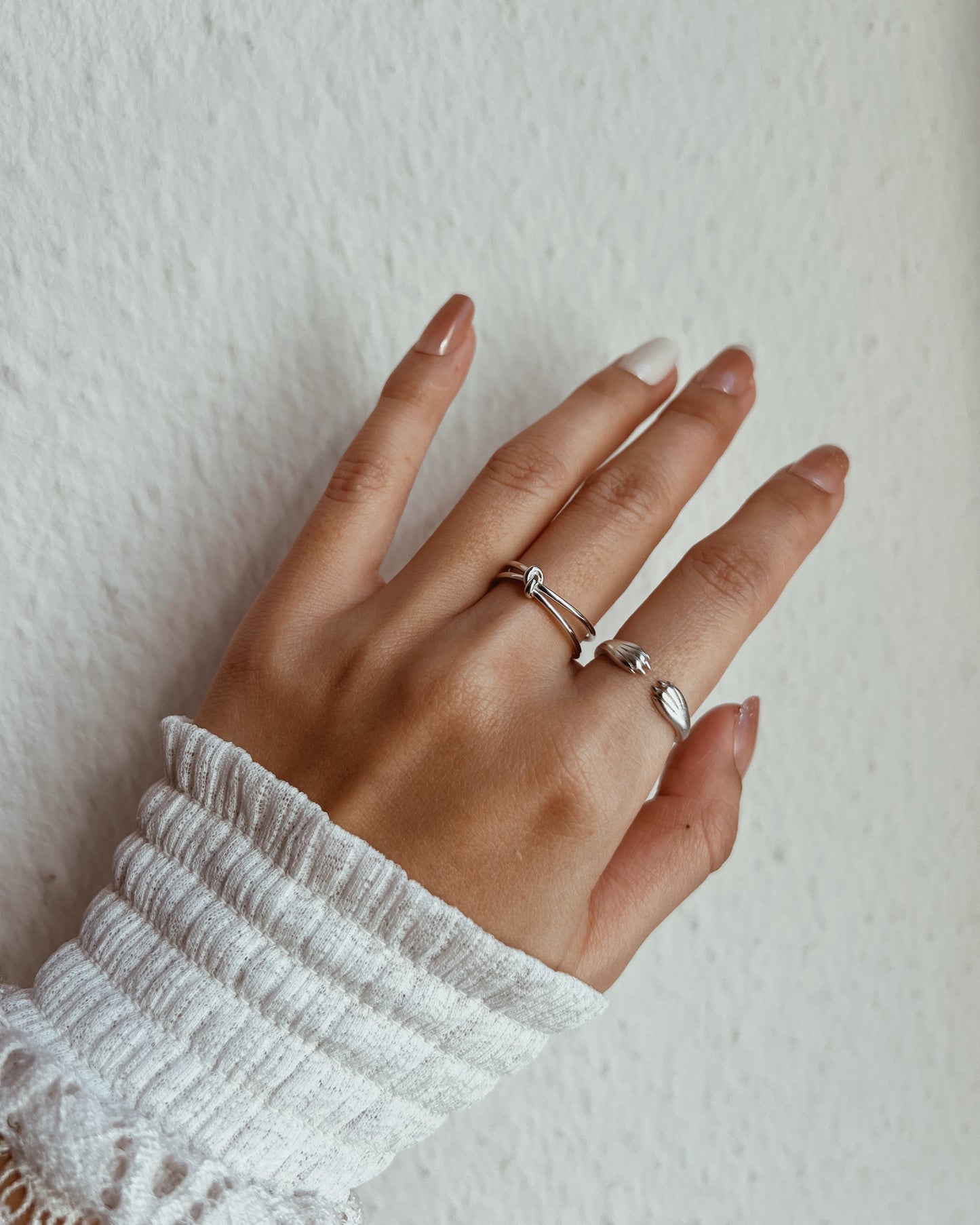 Open Love Knot Ring 925 Silver