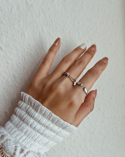 Open Love Knot Ring 925 Silver