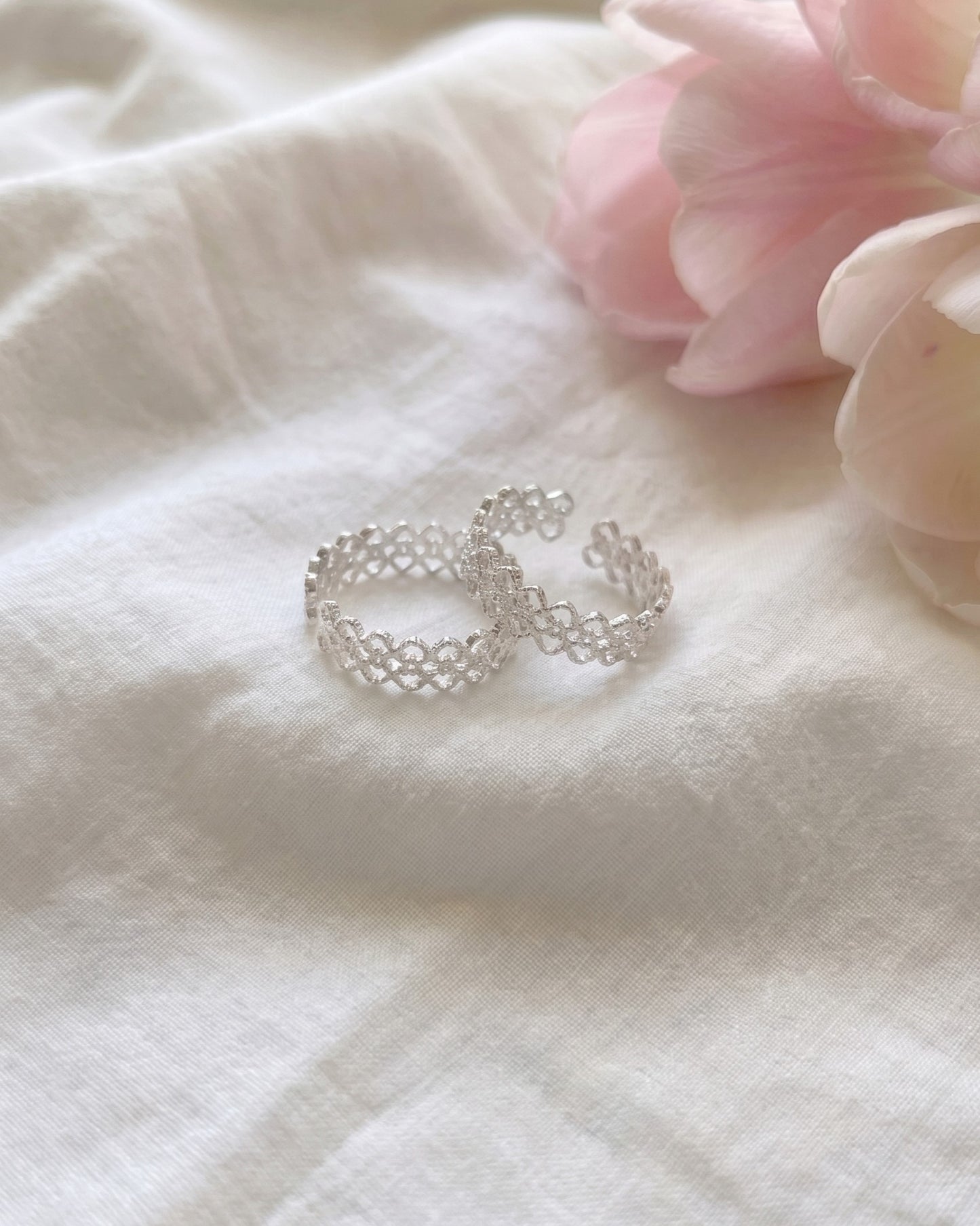 Lace Band Filigree Ring 925 Silver