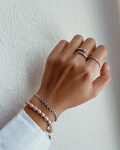Three CZ Stacking Ring Waterproof