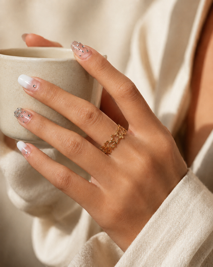 Starry Open Band Ring