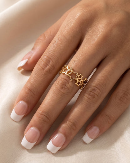 Starry Open Band Ring