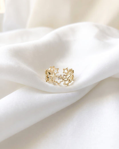 Starry Open Band Ring