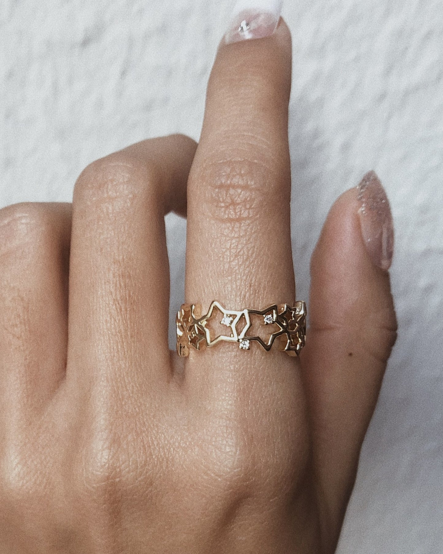 Starry Open Band Ring