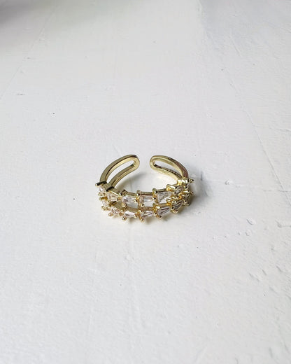 Double Row Baguette CZ Ring
