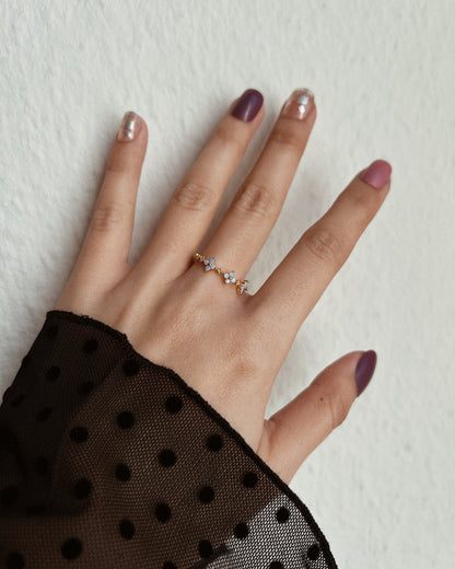 Blauer Vergissmeinnicht-Ring
