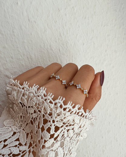 Blauer Vergissmeinnicht-Ring