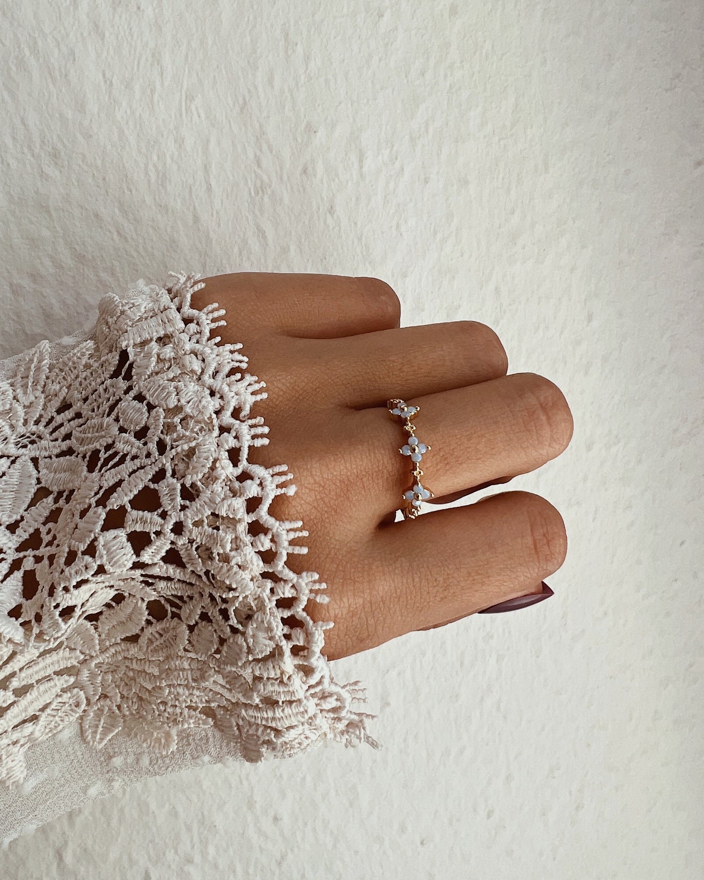 Blauer Vergissmeinnicht-Ring