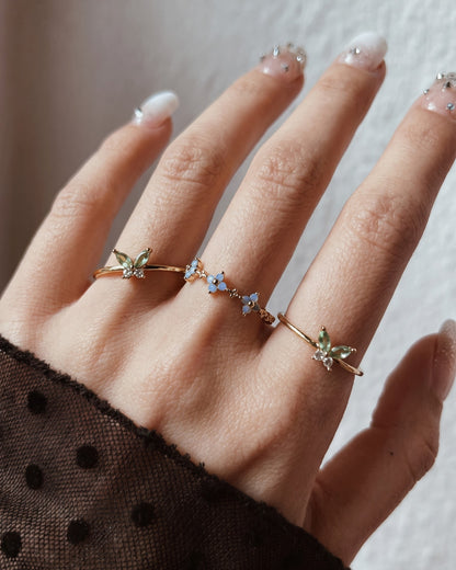 Blauer Vergissmeinnicht-Ring