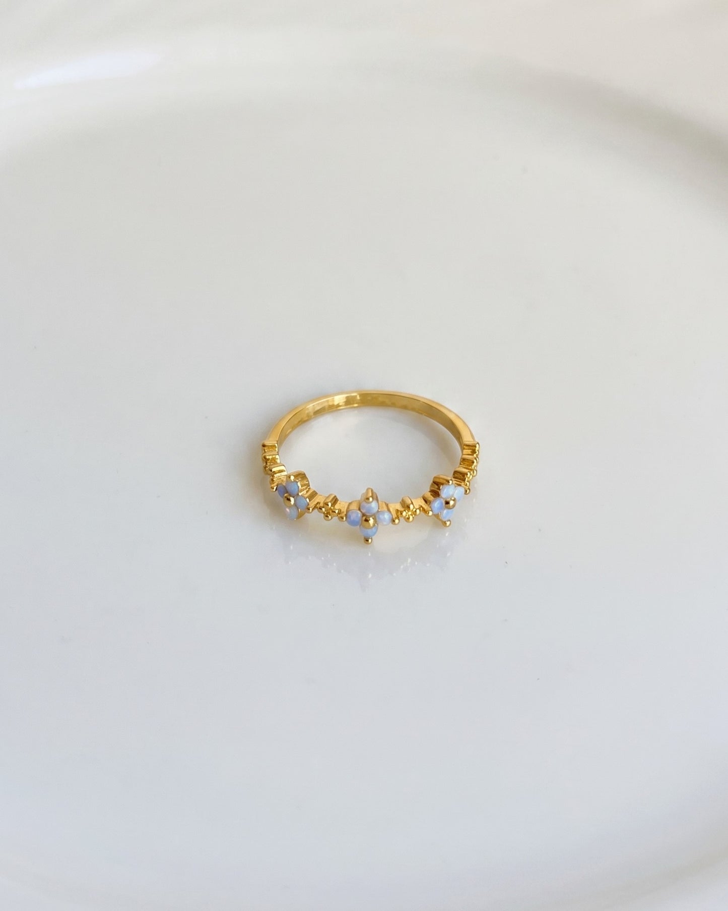 Blauer Vergissmeinnicht-Ring