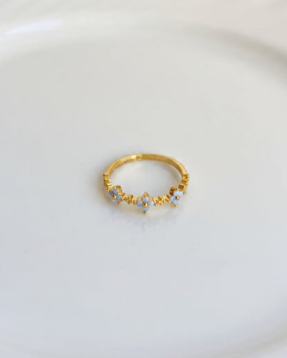 Blauer Vergissmeinnicht-Ring