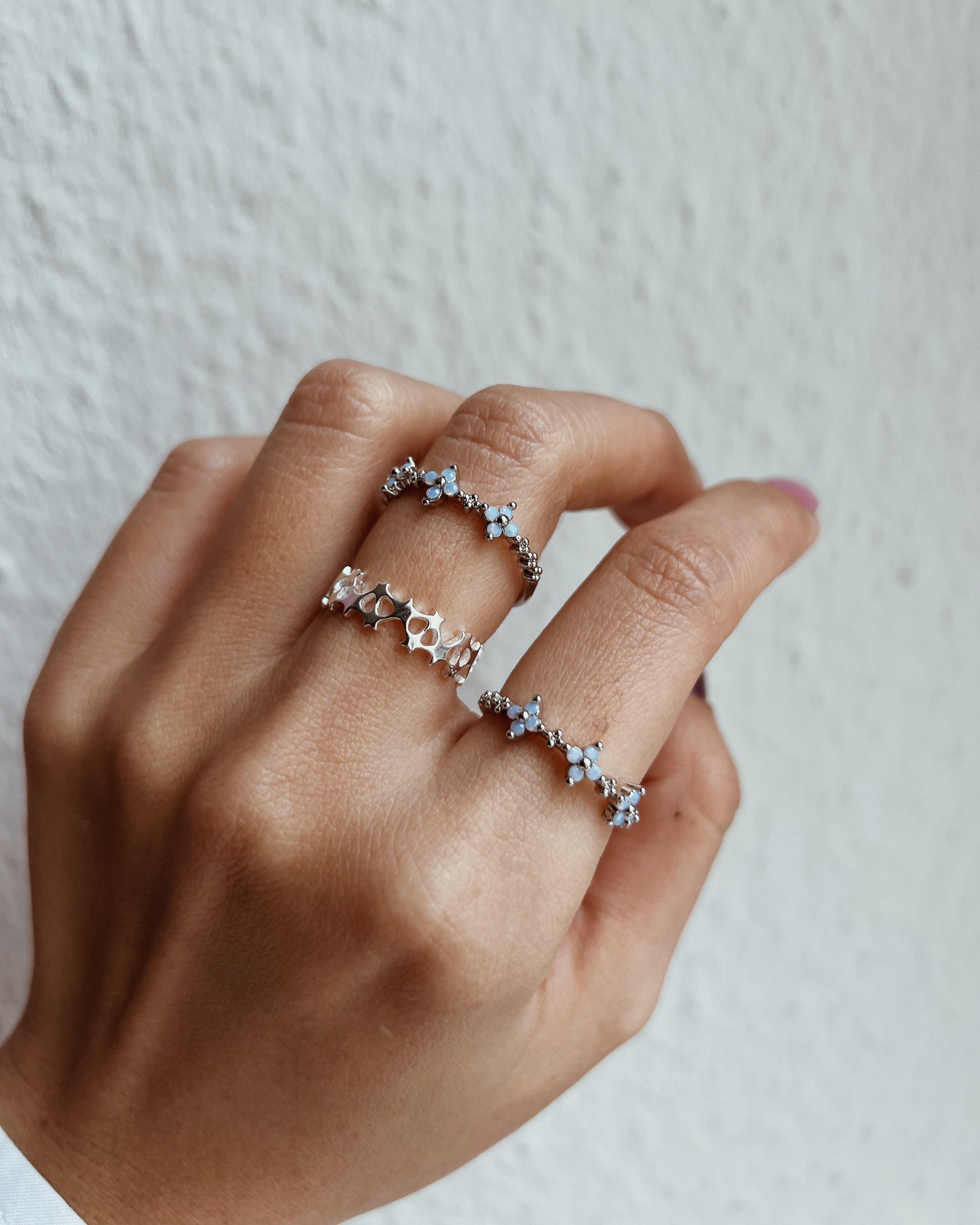 Blauer Vergissmeinnicht-Ring