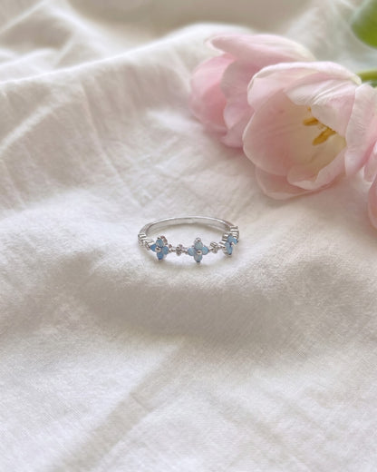 Blauer Vergissmeinnicht-Ring